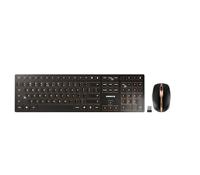 CHERRY DW 9100 SLIM, draadloze toetsenbord- en muisset, internationale indeling, QWERTY-toetsenbord, oplaadbare batterijen, SX-schaarmechanisme, fluisterstille toetsaanslag, zwart-brons