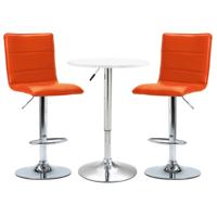 vidaXL 3-delige Barset kunstleer wit