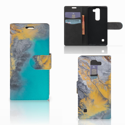 LG Spirit Bookcase Marble Blue Gold LG Spirit Bookcase Marble Blue Gold