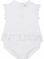 Dolce & Gabbana Kids barboteuse en broderie anglaise - Blanc