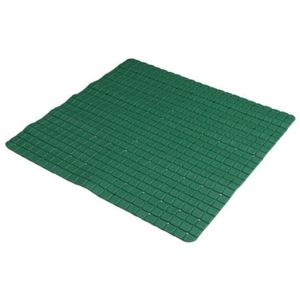 Badkamer/douche anti slip mat - rubber - voor op de vloer - groen - 55 x 55 cm