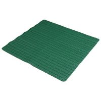 Badkamer/douche anti slip mat - rubber - voor op de vloer - groen - 55 x 55 cm - thumbnail