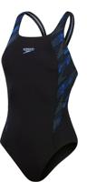 Speedo Eco+ Hyperboom Badpak Dames Zwart/blauw maat 40 - thumbnail