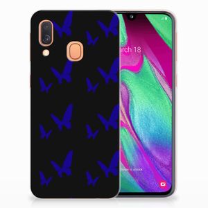 Samsung Galaxy A40 TPU bumper Vlinder Patroon