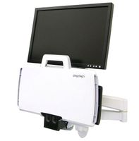 Ergotron Combo Arm 200 Series Monitor-wandbeugel 1-voudig 25,4 cm (10) - 61,0 cm (24) Wit Toetsenbordhouder, Kantelbaar, Zwenkbaar, Roteerbaar - thumbnail