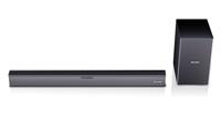 SHARP HT-SBW182 160W 2.1 slanke soundbar met draadloze subwoofer, Bluetooth, optische ingang, AUX, HDMI (ARC/CEC), afstandsbediening en wandmontage - zwart
