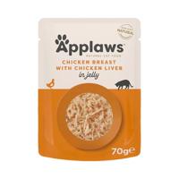 Applaws Kattenzak kip met lever in gelei, 16 stuks (16 x 70 g)