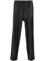 Homme Plissé Issey Miyake pantalon Tweed Pleats à coupe courte - Noir