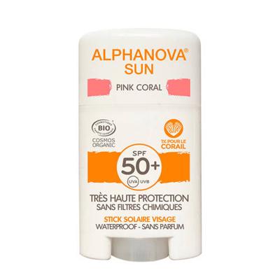 Alphanova SUN BIO zonnebrand SPF 50+ Face sun stick - pink Alphanova SUN BIO zonnebrand SPF 50+ Face sun stick - pink