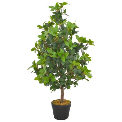vidaXL Kunstplant met pot laurierboom 90 cm groen vidaXL Kunstplant met pot laurierboom 90 cm groen