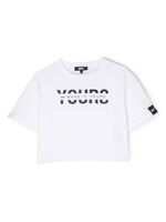 Dkny Kids t-shirt en coton à slogan imprimé - Blanc