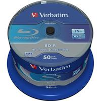 Verbatim 43838 BD-R SL Datalife - Blu-Ray-schijf 25 GB, 6x brandsnelheid, krasbescherming, 50 Pack Spindle
