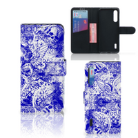 Telefoonhoesje met Naam Xiaomi Mi A3 Angel Skull Blauw