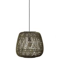 WOOOD Exclusive Moza Hanglamp - Bamboe - Groen - 36x36x36 - thumbnail