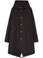 Jil Sander parka à logo imprimé - Noir