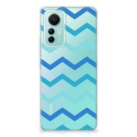 Xiaomi 12 Lite TPU bumper Zigzag Blauw - thumbnail