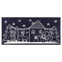 1x stuks velletjes kerst glitter raamstickers 23 x 49 cm