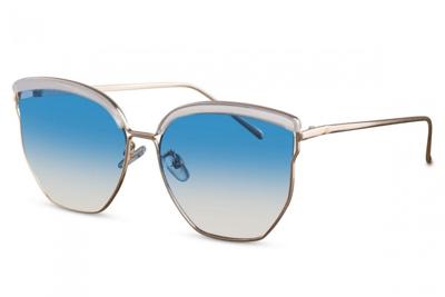 CWI zonnebril dames vlinder cat.2 zilver/blauw (CWI2127)