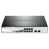 D-Link DGS-1210-08P 8-Port Gigabit PoE Smart Managed Switch met 2 SFP ports (8 x PoE ports) 8 x 1000Base-T, 802.3af/802.3at PoE, 65 W Power Budget, Fanless