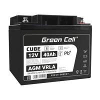Green Cell AGM Gel-accu, 12 V, 40 Ah, oplaadbaar, verzegelde loodzuurbatterij, onderhoudsvrij, reservebatterij voor zonnewielstoelen, golfkar