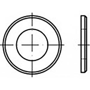 Onderlegring 6.4 mm 12 mm Staal 1000 stuk(s) TOOLCRAFT TO-6853665