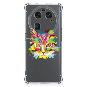 OPPO Find X6 Stevig Bumper Hoesje Cat Color