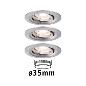 Paulmann 94295 EBL Nova mini Coin LED-inbouwlamp Set van 3 stuks LED 4 W IJzer