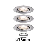 Paulmann 94295 EBL Nova mini Coin LED-inbouwlamp Set van 3 stuks LED 4 W IJzer - thumbnail