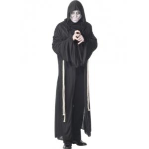 Magere Hein verkleedkleding - mantel - zwart - volwassenen - Halloween - horror - kostuum