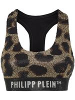 Philipp Plein haut crop à imprimé léopard - Noir