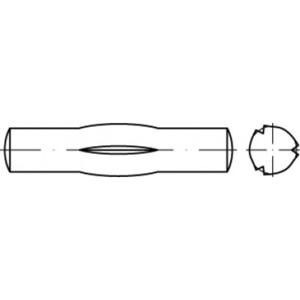 TOOLCRAFT TO-5438106 Geleidepen met middenkerf 6 mm Staal 100 stuk(s)