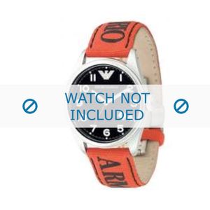 Armani horlogeband AR-0515 Textiel Oranje 23mm