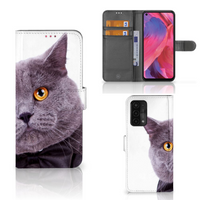 OPPO A54 5G | A74 5G | A93 5G Telefoonhoesje met Pasjes Kat