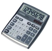 Citizen Office CDC 80 Bureaurekenmachine werkt op zonne-energie, werkt op batterijen Zilver Aantal displayposities: 8