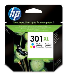 HP 301XL originele high-capacity drie-kleuren inktcartridge