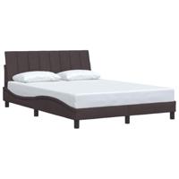 vidaXL Bedframe zonder matras stof donkerbruin 140x200 cm
