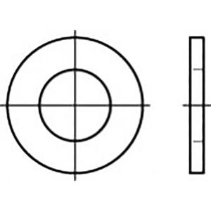 TOOLCRAFT Onderlegringen Staal 100 stuk(s) TO-5433636