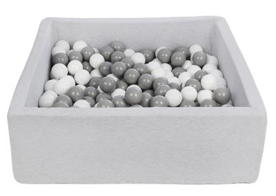 Viking Choice  Vierkante ballenbak 90x90 cm met 300 ballen wit & grijs