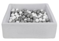 Viking Choice  Vierkante ballenbak 90x90 cm met 300 ballen wit & grijs