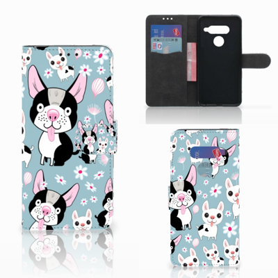 LG V40 Thinq Telefoonhoesje met Pasjes Hondjes