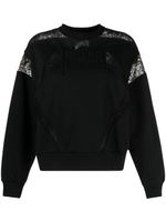 Philipp Plein sweat à empiècements en dentelle - Noir - thumbnail