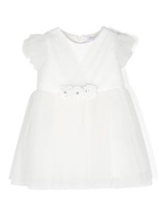 Monnalisa robe évasée en tulle - Blanc