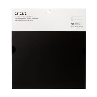 Cricut Smart Paper Sticker Cardstock | 10 vellen | 33 cm x 33 cm | Zwart