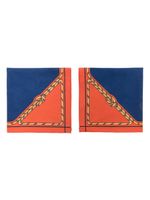 Hermès Pre-Owned lot de serviettes à carreaux - Bleu