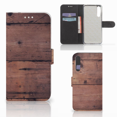 Huawei P20 Pro Book Style Case Old Wood Huawei P20 Pro Book Style Case Old Wood