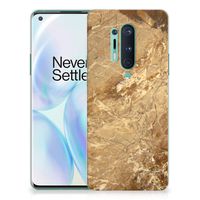 OnePlus 8 Pro TPU Siliconen Hoesje Marmer Creme - thumbnail