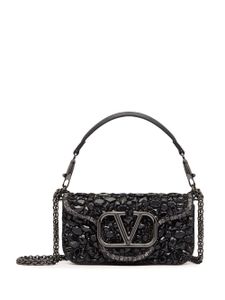 Valentino Garavani petit sac porté épaule Locò à ornements - Noir