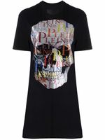 Philipp Plein robe courte à tête de mort strassée - Noir