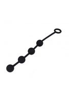 EXCITE Medium Silicone Anal Beads - Black