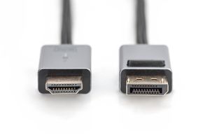 Digitus DB-340202-030-S HDMI-kabel HDMI Aansluitkabel HDMI-A-stekker 3 m Zwart 4K UHD, Afgeschermd (drievoudig), Flexibel, Halogeenvrij